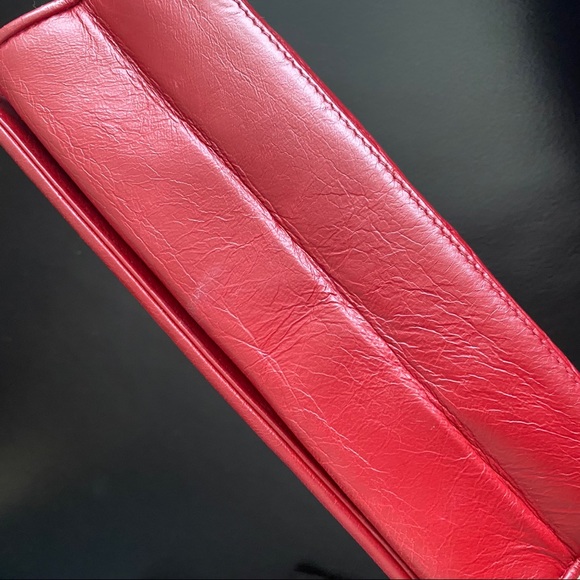 CHANEL Vintage CC Logo Red & Gold Chain Bag - Picture 6 of 10